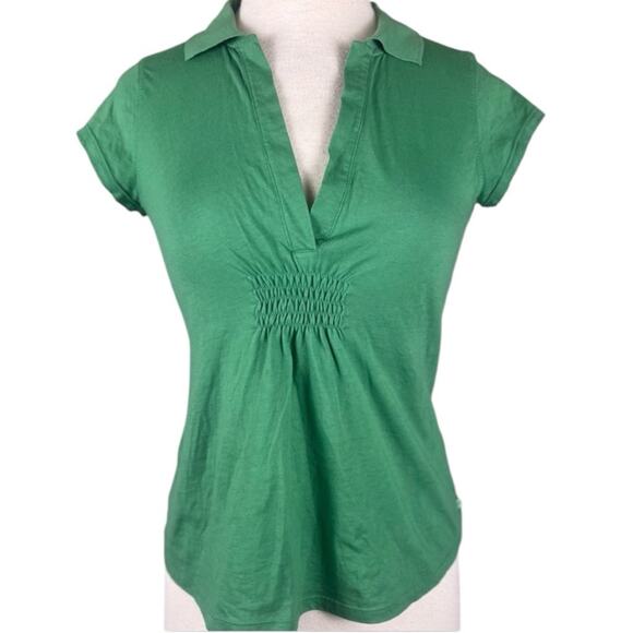 Vintage Tops - Vintage Y2K Union Bay Babydoll Top Womens Large Green Collared Polo Shirt